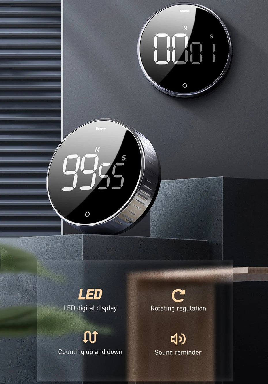 Baseus Magnetic Digital Timer – Precision and Style for Your Everyday Life