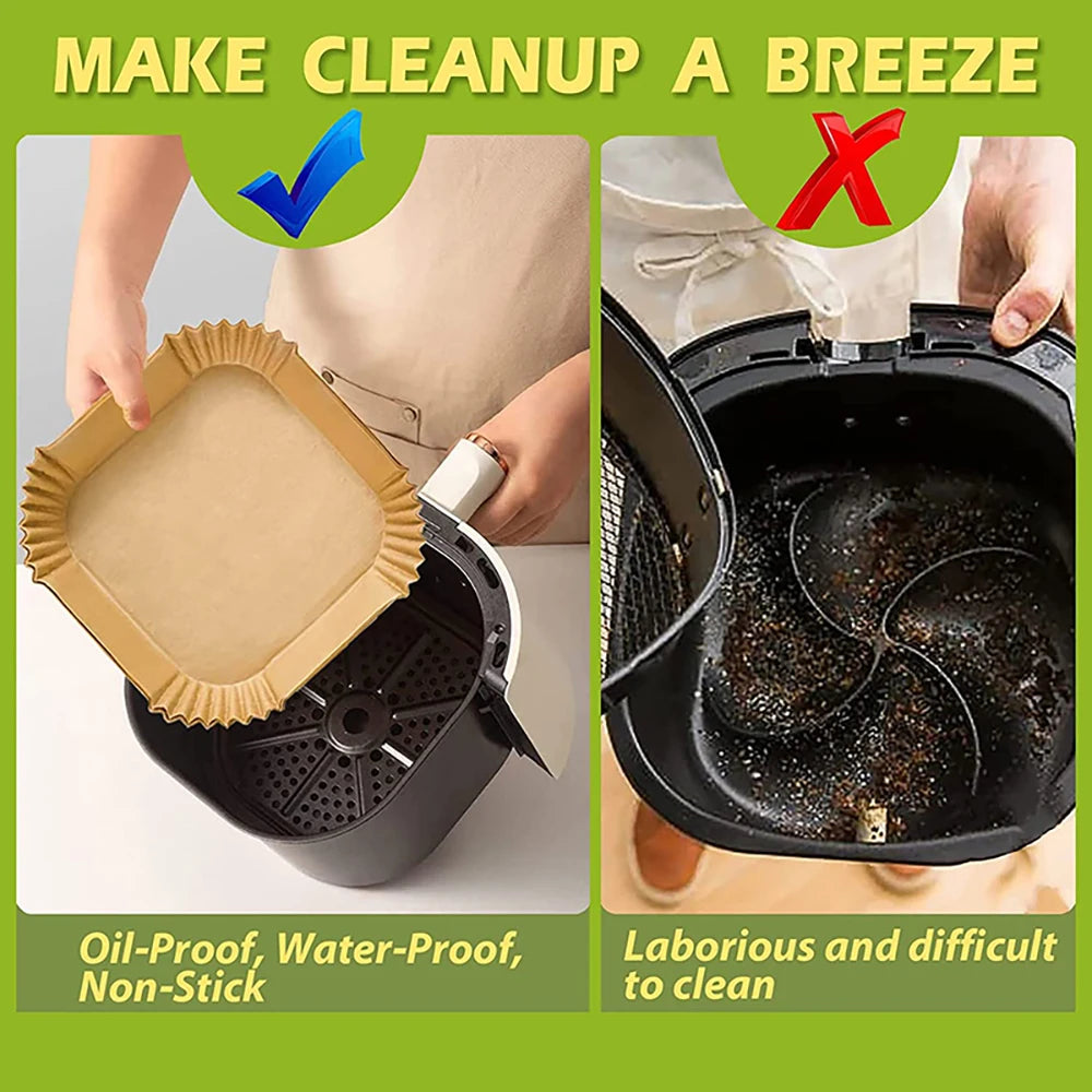 Disposable Baking Paper Liners for Air Fryer – Cooking Made Effortless