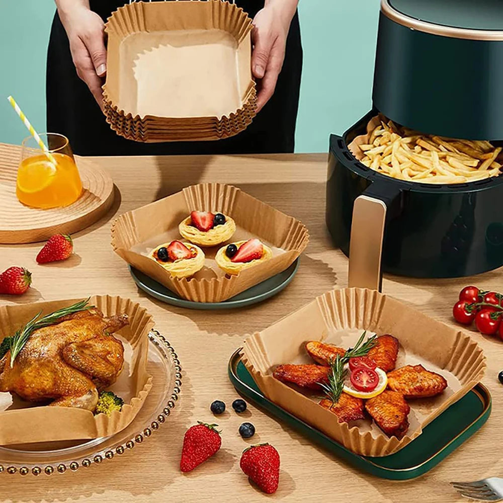 Disposable Baking Paper Liners for Air Fryer – Cooking Made Effortless