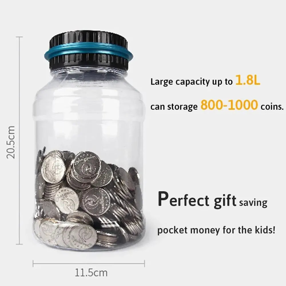 Digital Coin Counting Money Jar
