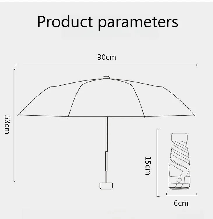Mini Portable Umbrella – Stylish Protection Against Sun & Rain