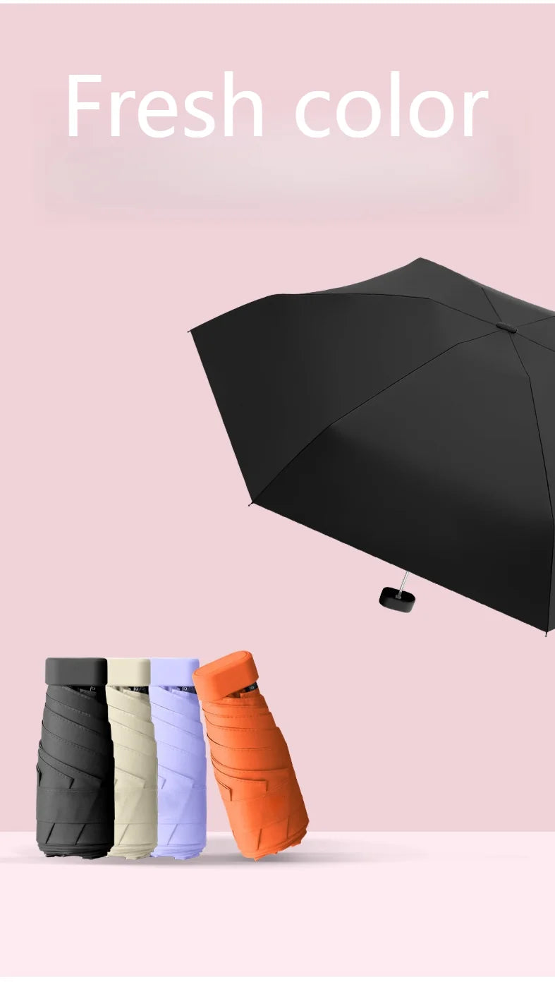 Mini Portable Umbrella – Stylish Protection Against Sun & Rain