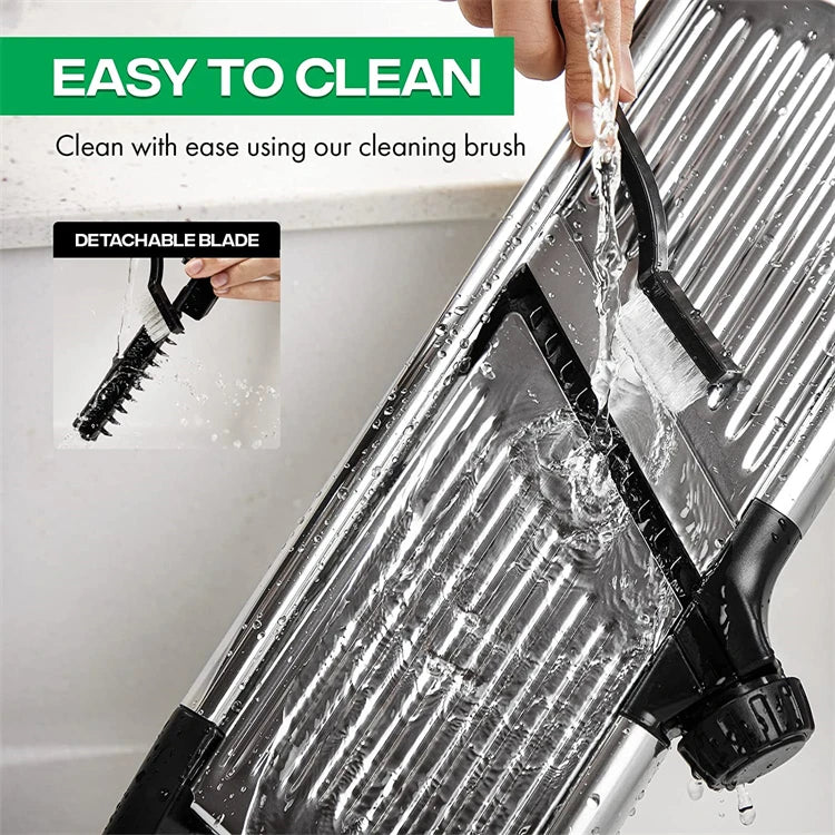 Professional Cutting in Seconds with the Adjustable Stainless Steel Mandoline