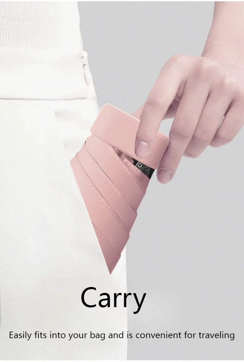 Mini Portable Umbrella – Stylish Protection Against Sun & Rain