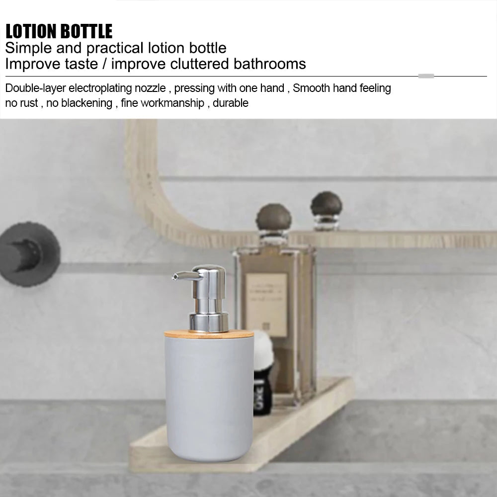 6-Piece Bathroom Set in Plastic & Bamboo – Organisation, Sophistication & Practicality
