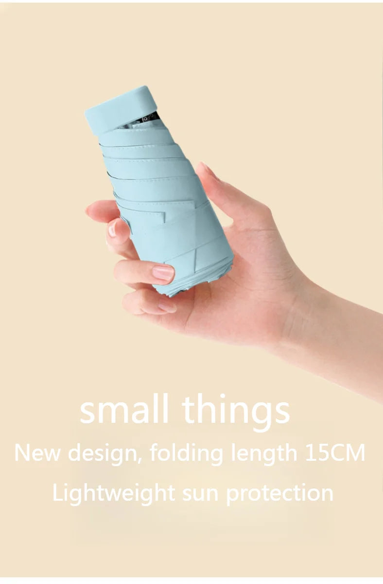 Mini Portable Umbrella – Stylish Protection Against Sun & Rain