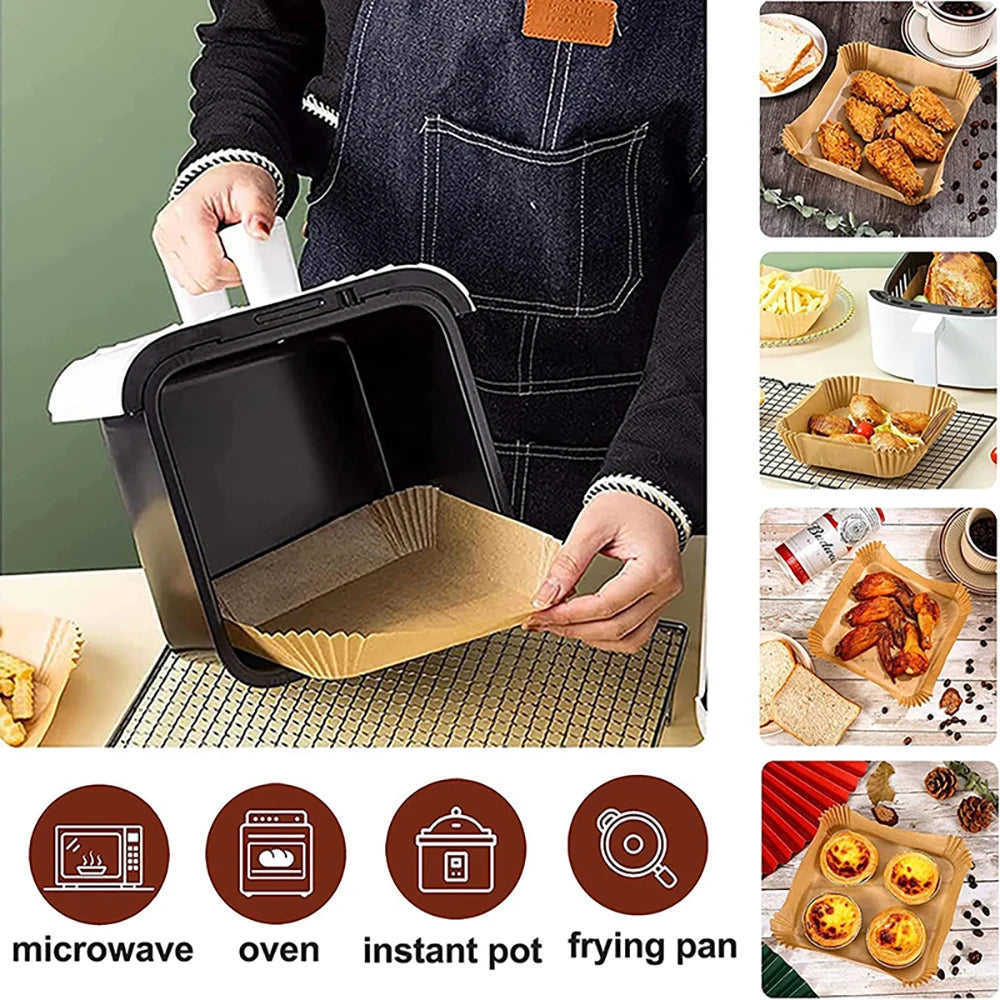 Disposable Baking Paper Liners for Air Fryer – Cooking Made Effortless