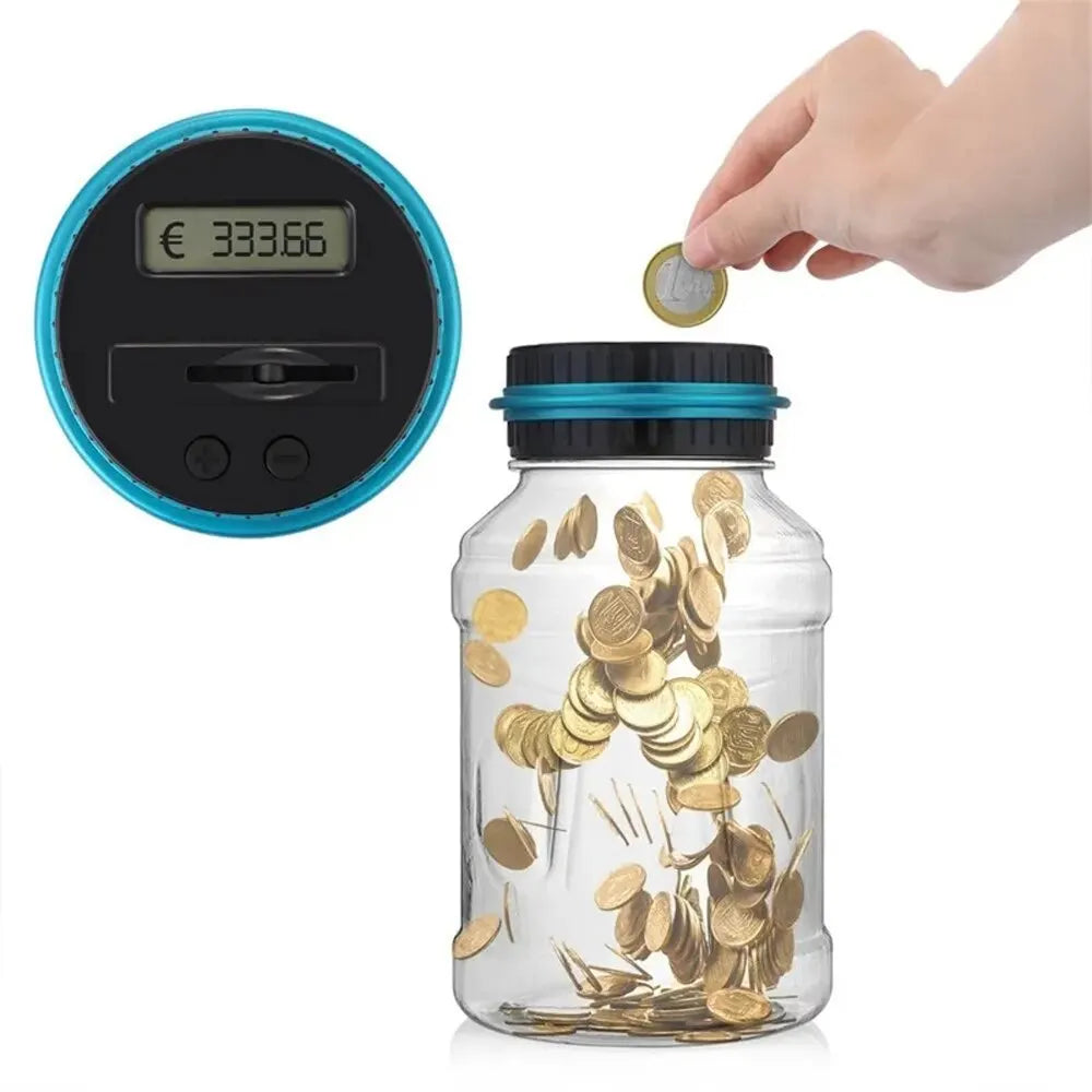 Digital Coin Counting Money Jar