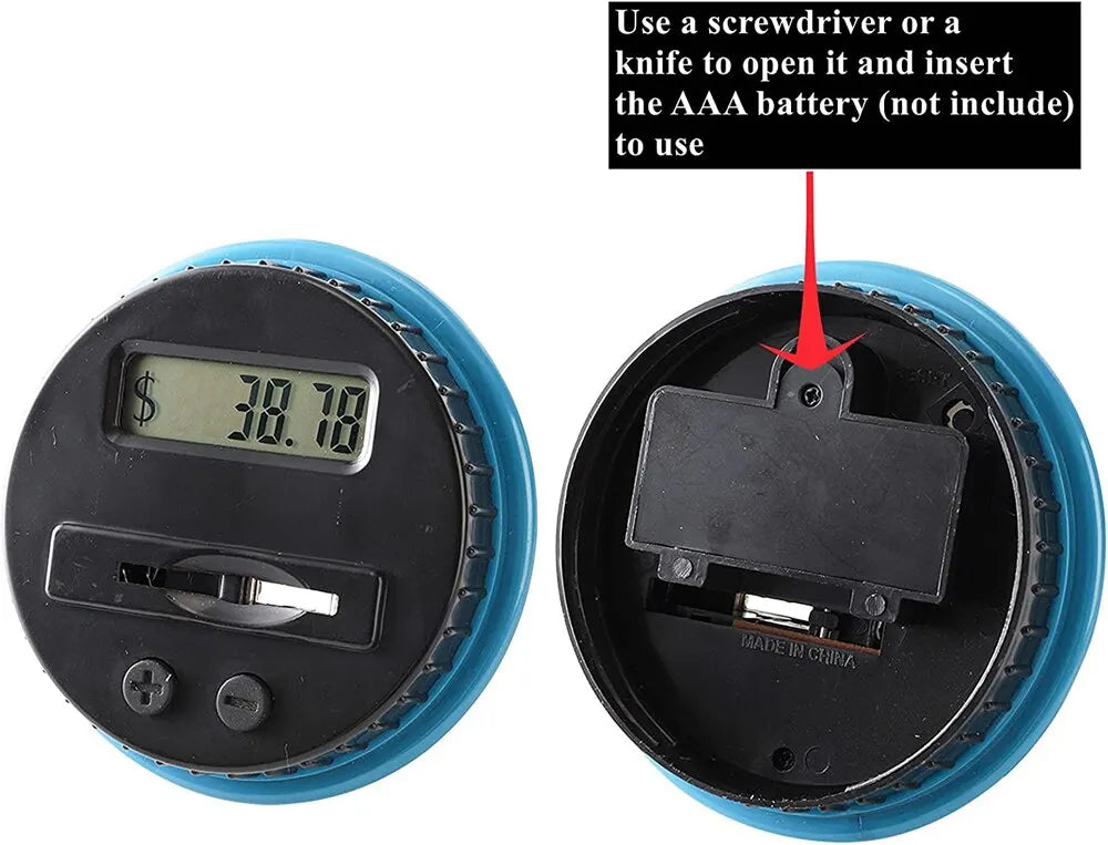 Digital Coin Counting Money Jar