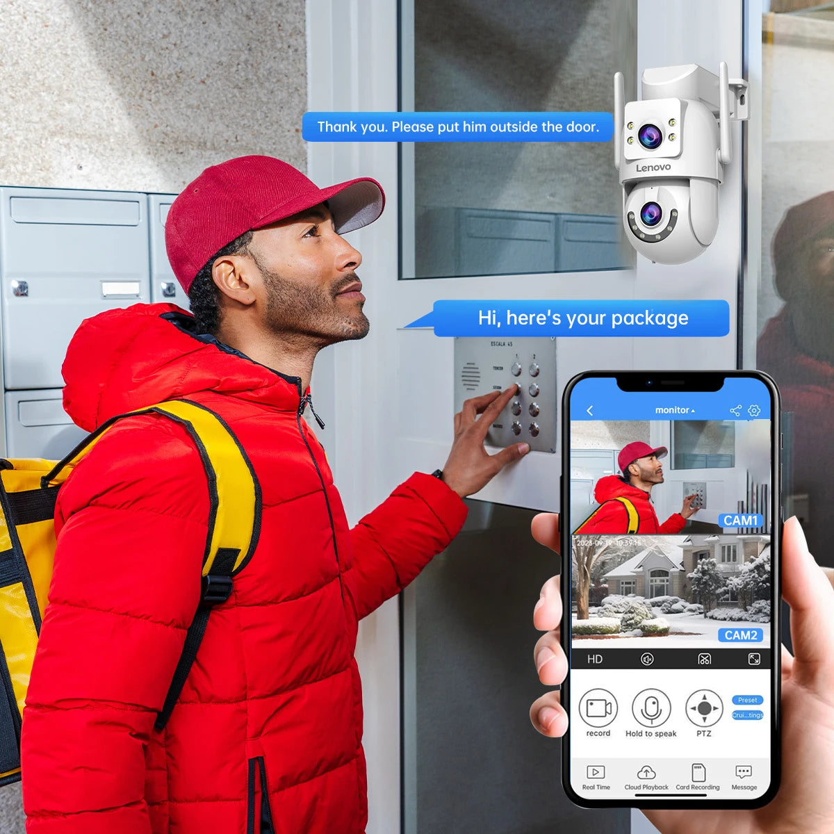 Lenovo 4K Wi-Fi 5G PTZ Surveillance Camera – Smart Security for Your Home & Business