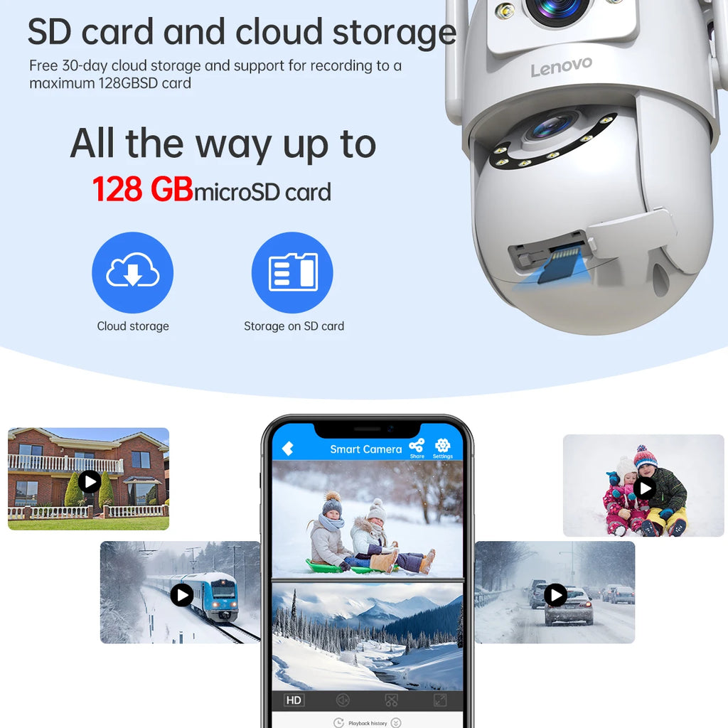 Lenovo 4K Wi-Fi 5G PTZ Surveillance Camera – Smart Security for Your Home & Business