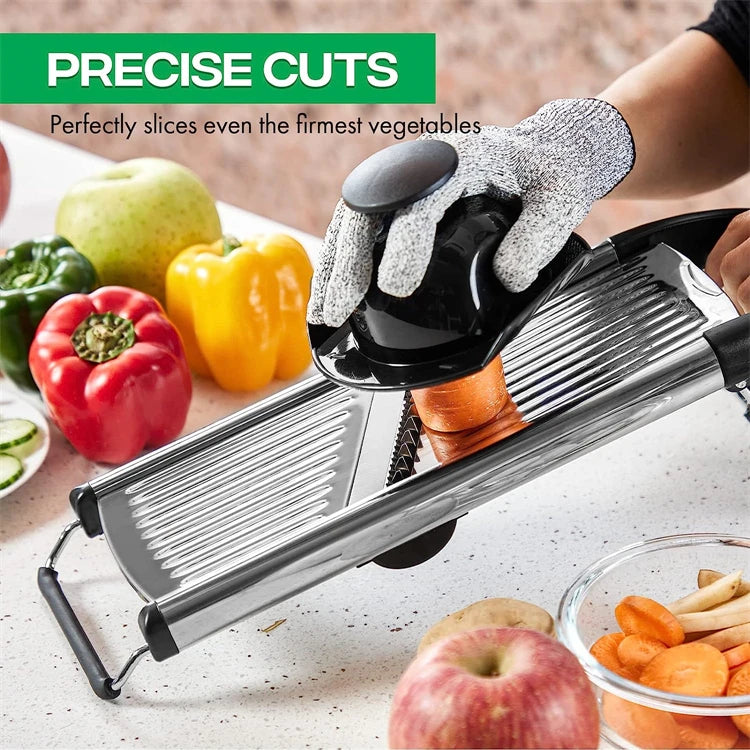 Professional Cutting in Seconds with the Adjustable Stainless Steel Mandoline