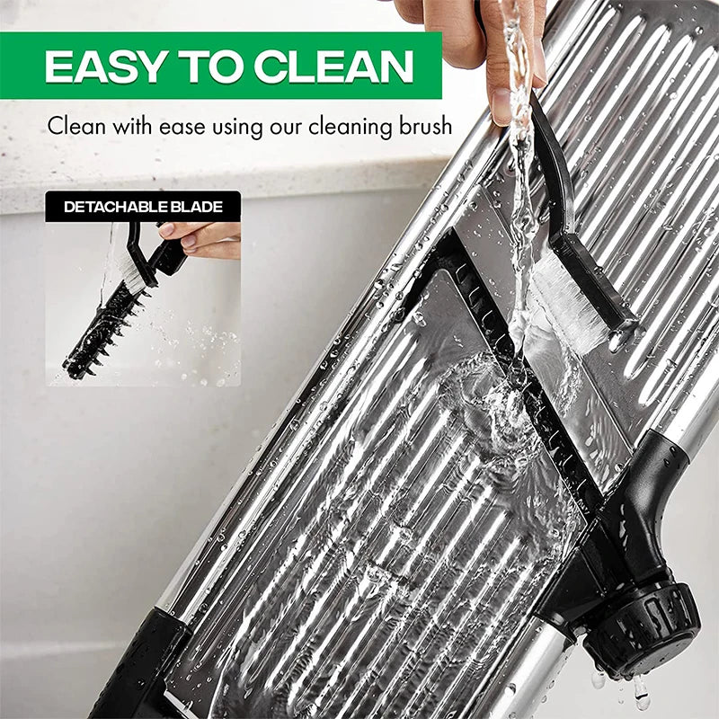 Professional Cutting in Seconds with the Adjustable Stainless Steel Mandoline