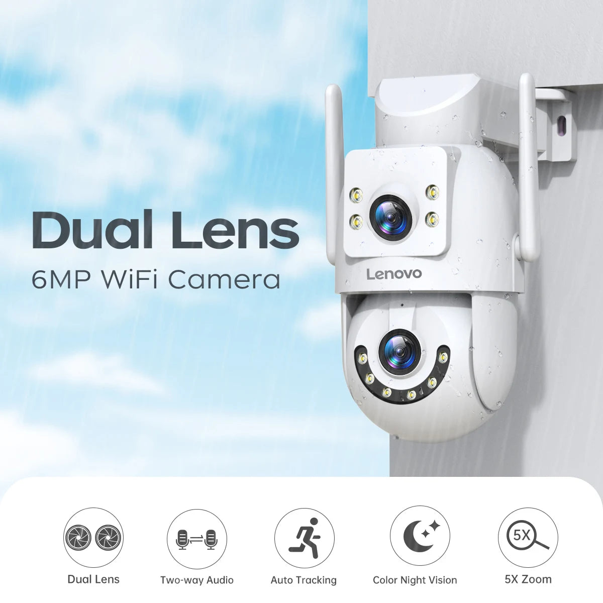 Lenovo 4K Wi-Fi 5G PTZ Surveillance Camera – Smart Security for Your Home & Business