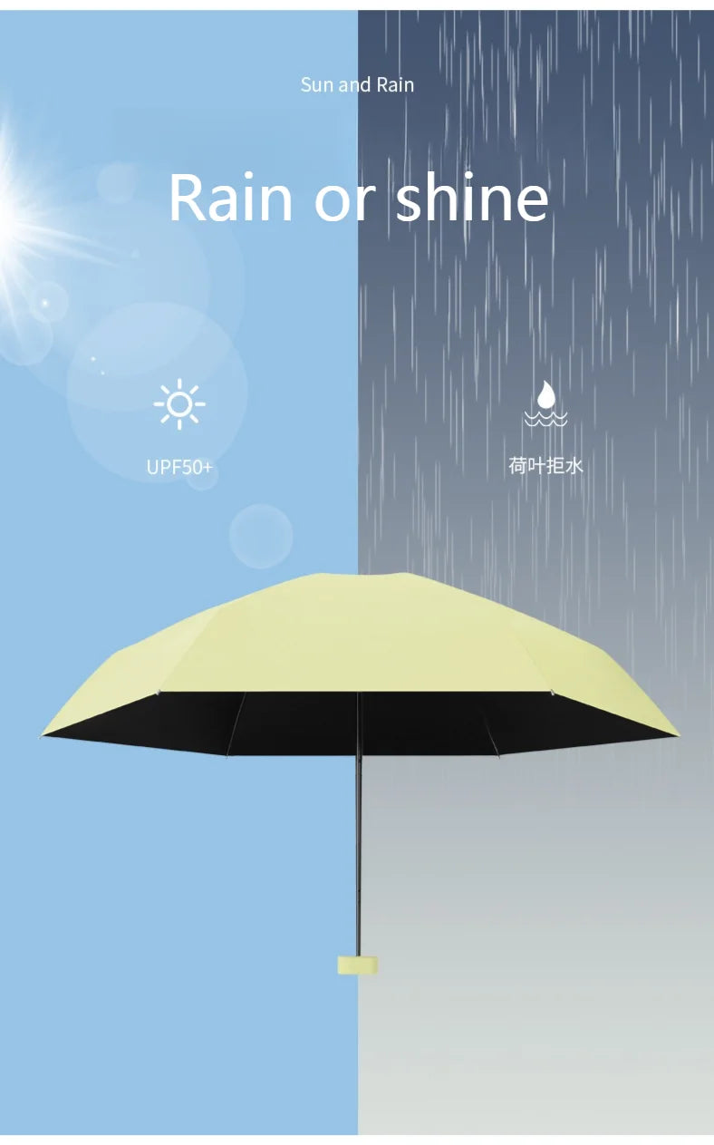 Mini Portable Umbrella – Stylish Protection Against Sun & Rain