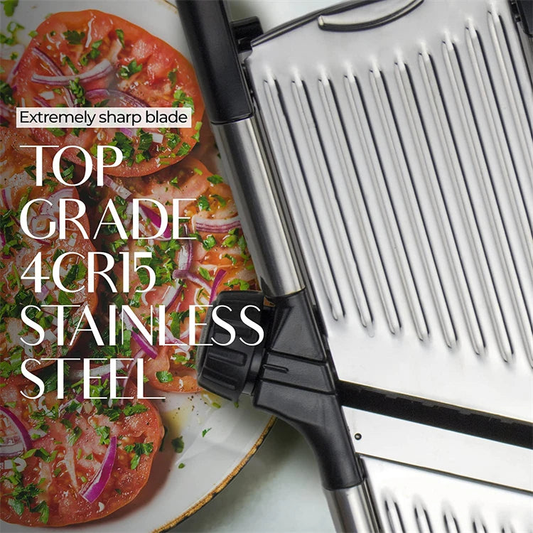 Professional Cutting in Seconds with the Adjustable Stainless Steel Mandoline